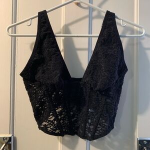 Lace Detail Corset Going-Out Top